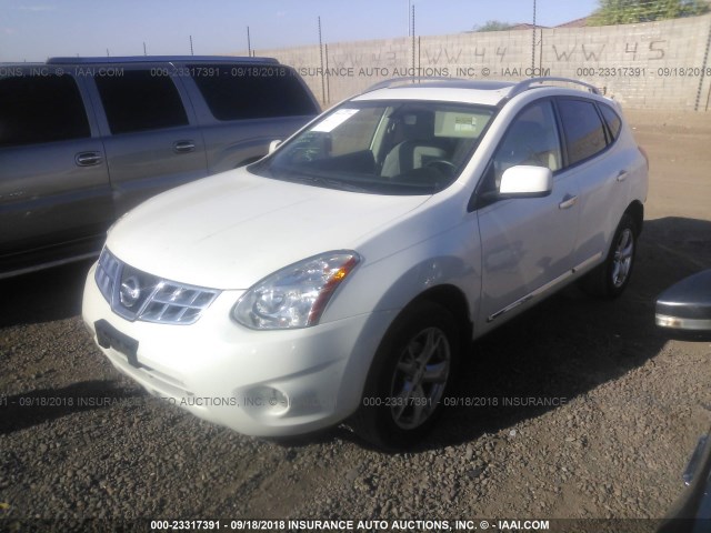 JN8AS5MV4BW301019 - 2011 NISSAN ROGUE S/SV/KROM WHITE photo 2