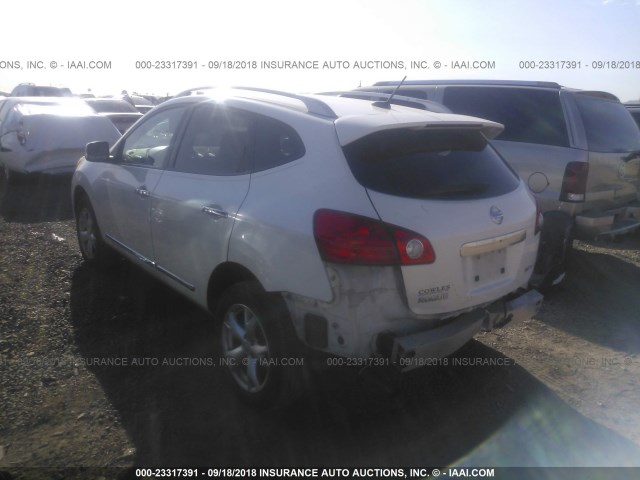 JN8AS5MV4BW301019 - 2011 NISSAN ROGUE S/SV/KROM WHITE photo 3