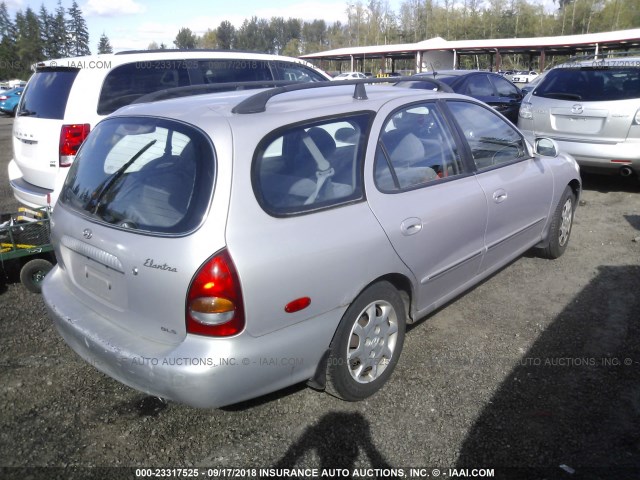 KMHJW35F6YU149563 - 2000 HYUNDAI ELANTRA GLS SILVER photo 4