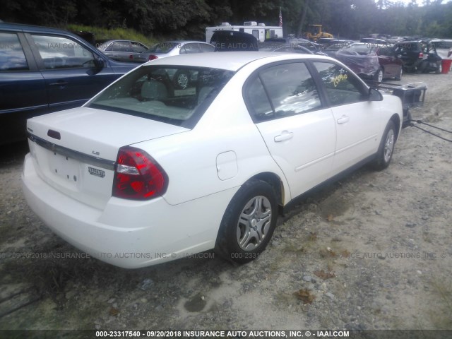 1G1ZS57FX7F263508 - 2007 CHEVROLET MALIBU LS 白色 照片 4