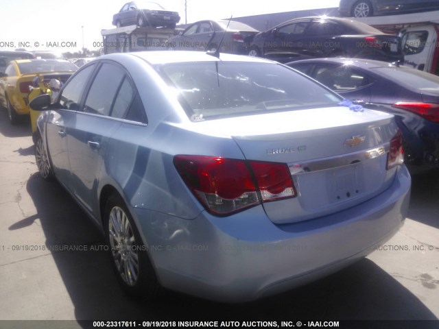 1G1PK5S96B7201695 - 2011 CHEVROLET CRUZE ECO BLUE photo 3