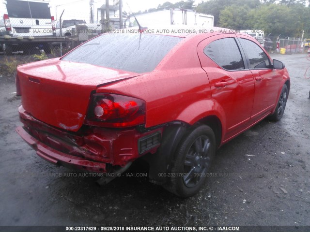 1B3BD4FB7BN516733 - 2011 DODGE AVENGER EXPRESS RED photo 4