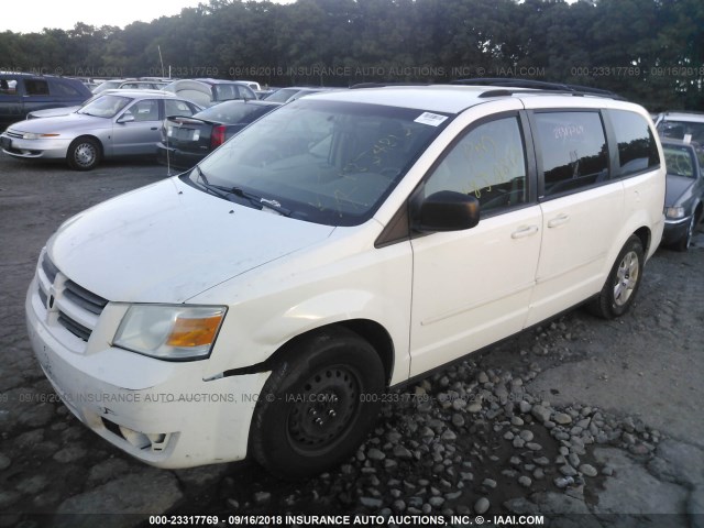 2D8HN44E29R634528 - 2009 DODGE GRAND CARAVAN SE WHITE photo 2