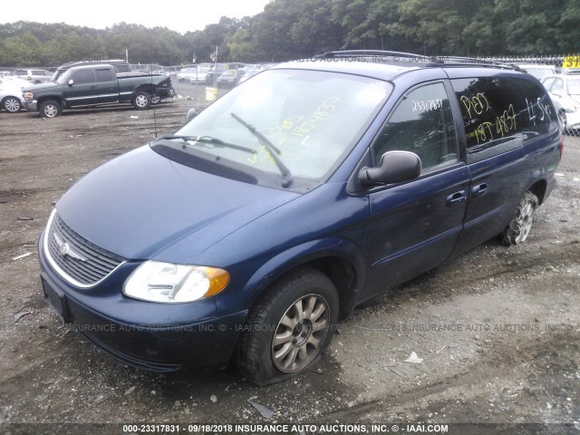 2C8GP74LX3R132957 - 2003 CHRYSLER TOWN & COUNTRY EX BLUE photo 2