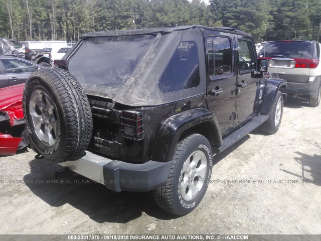 1C4BJWEG3FL683852 - 2015 JEEP WRANGLER UNLIMITE SAHARA BLACK photo 4