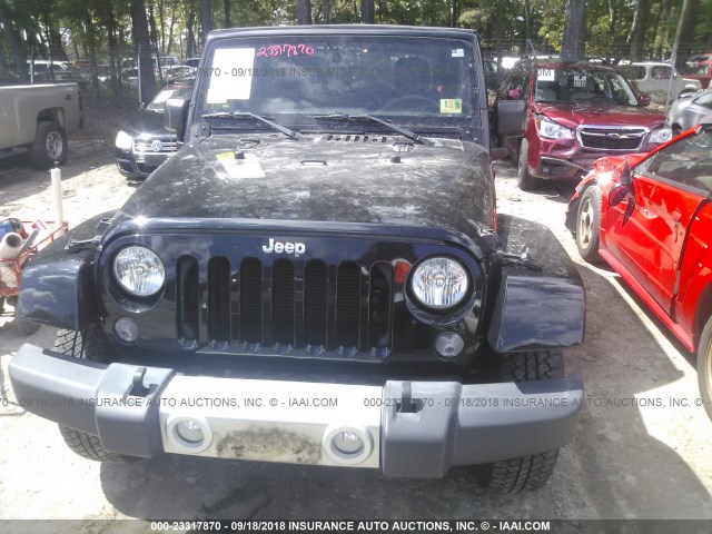 1C4BJWEG3FL683852 - 2015 JEEP WRANGLER UNLIMITE SAHARA BLACK photo 6