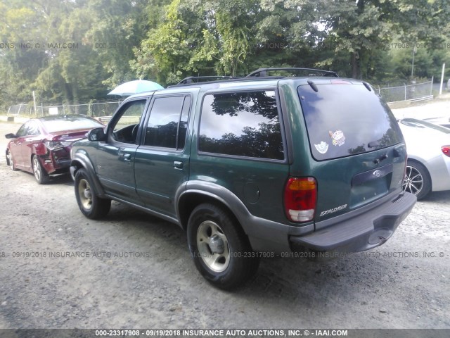 1FMZU73E9YZA38387 - 2000 FORD EXPLORER XLT GREEN photo 3