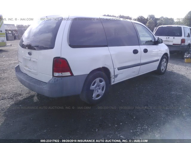 2FTZA54635BA51000 - 2005 FORD FREESTAR WHITE photo 4