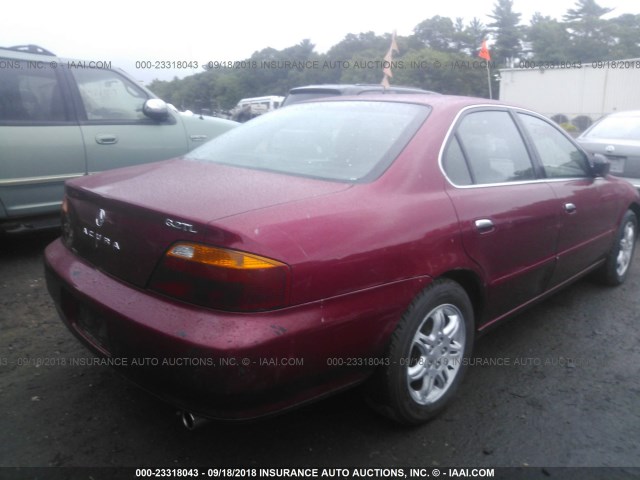 19UUA5663YA021990 - 2000 ACURA 3.2TL RED photo 4