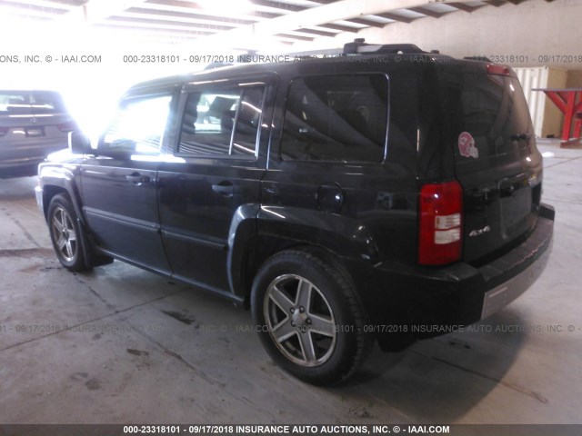 1J8FF48W87D323779 - 2007 JEEP PATRIOT LIMITED BLACK photo 3