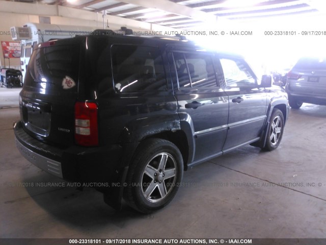 1J8FF48W87D323779 - 2007 JEEP PATRIOT LIMITED BLACK photo 4