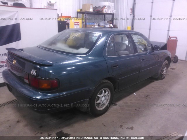 4T1BG12K7TU682070 - 1996 TOYOTA CAMRY DX/LE/XLE GREEN photo 4