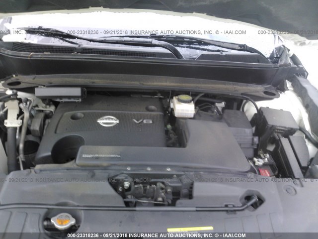 5N1AR2MM2EC600703 - 2014 NISSAN PATHFINDER S/SV/SL/PLATINUM WHITE photo 10