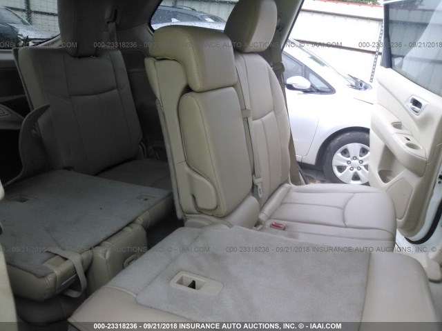 5N1AR2MM2EC600703 - 2014 NISSAN PATHFINDER S/SV/SL/PLATINUM WHITE photo 8
