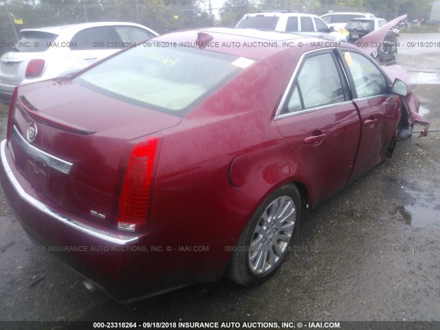 1G6DM5E35D0157795 - 2013 CADILLAC CTS PERFORMANCE COLLECTION MAROON photo 4