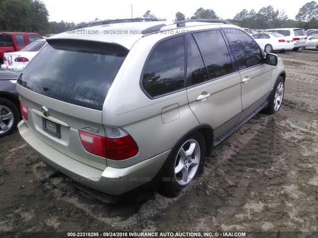 WBAFB33541LH18633 - 2001 BMW X5 4.4I GREEN photo 4