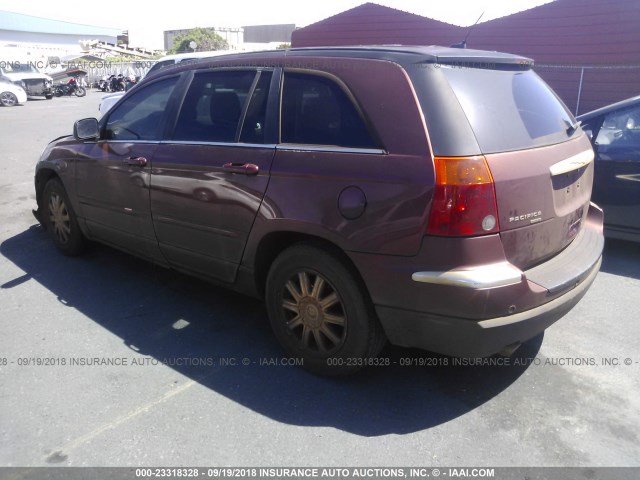 2A8GM68X77R104274 - 2007 CHRYSLER PACIFICA TOURING MAROON photo 3
