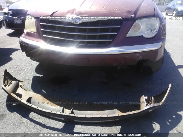 2A8GM68X77R104274 - 2007 CHRYSLER PACIFICA TOURING MAROON photo 6