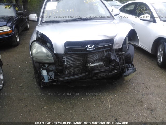 KM8JN12DX6U375841 - 2006 HYUNDAI TUCSON GLS/LIMITED SILVER photo 6