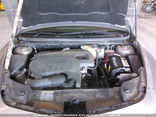 1G1ZH57B18F262146 - 2008 CHEVROLET MALIBU 1LT BEIGE photo 10