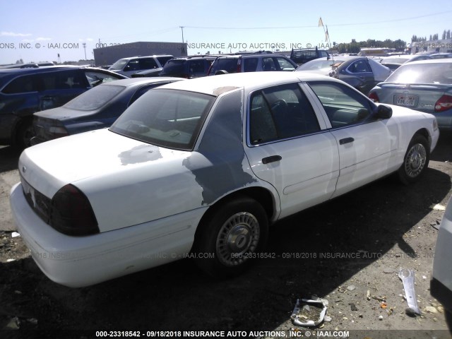 2FAFP71WX2X114258 - 2002 FORD CROWN VICTORIA POLICE INTERCEPTOR WHITE photo 4