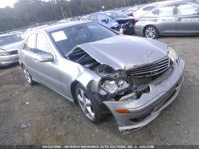 WDBRF40J75F723014 - 2005 MERCEDES-BENZ C 230K SPORT SEDAN SILVER photo 1