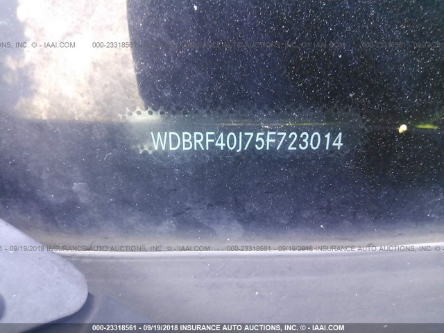 WDBRF40J75F723014 - 2005 MERCEDES-BENZ C 230K SPORT SEDAN SILVER photo 9