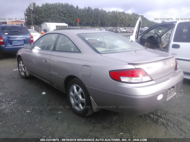 2T1CF22P3XC257459 - 1999 TOYOTA CAMRY SOLARA SE/SLE ბეჟი ფოტო 3