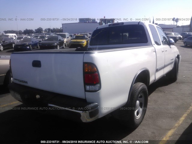 5TBRN34143S359732 - 2003 TOYOTA TUNDRA ACCESS CAB SR5 WHITE photo 4