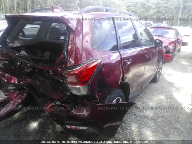 JF2SJAGC5JH595654 - 2018 SUBARU FORESTER 2.5I PREMIUM MAROON photo 4