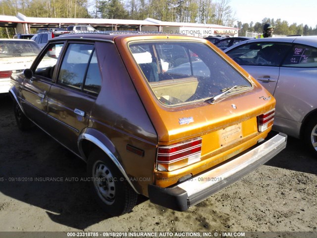 ZL44A8D247788 - 1978 DODGE OMNI ORANGE photo 3