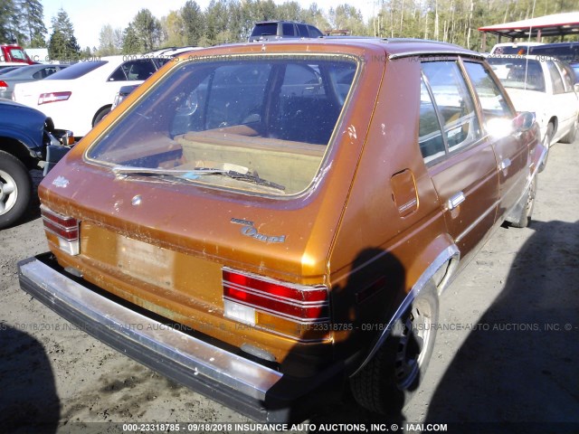 ZL44A8D247788 - 1978 DODGE OMNI ORANGE photo 4