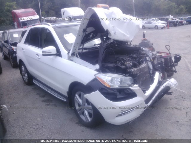 4JGDA5HB8FA480109 - 2015 MERCEDES-BENZ ML 350 4MATIC WHITE photo 1