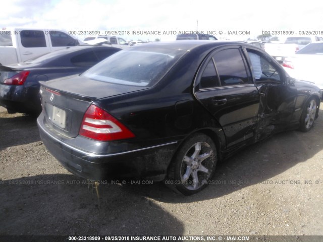 WDBRF52H87F851748 - 2007 MERCEDES-BENZ C 230 BLACK photo 4