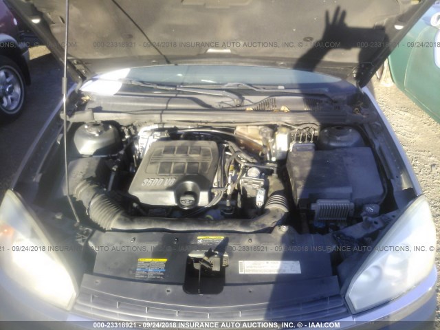 1G1ZT52895F250204 - 2005 CHEVROLET MALIBU LS GRAY photo 10