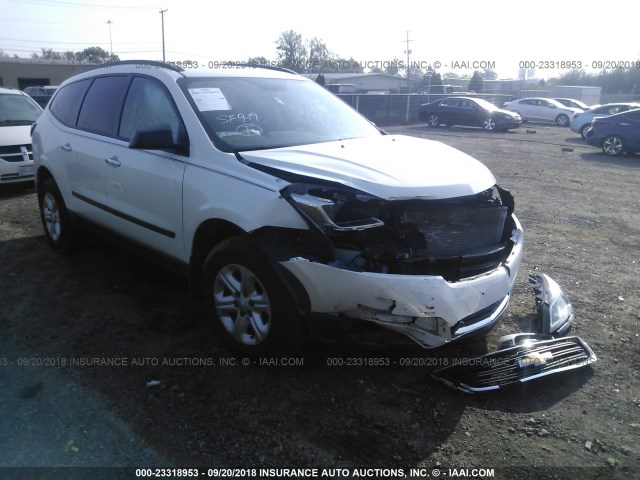 1GNKVFKD0FJ275424 - 2015 CHEVROLET TRAVERSE LS WHITE photo 1