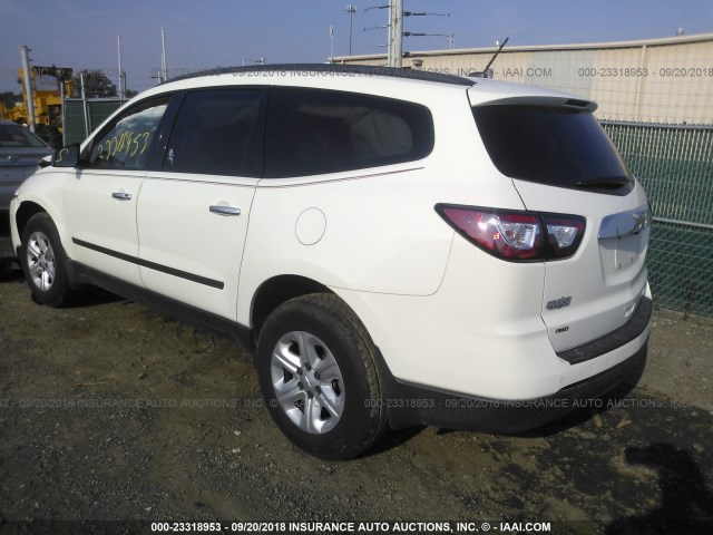 1GNKVFKD0FJ275424 - 2015 CHEVROLET TRAVERSE LS WHITE photo 3