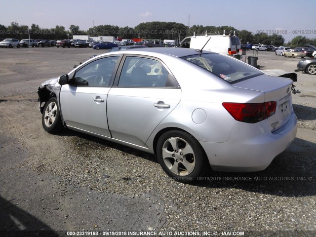 KNAFU4A23A5271710 - 2010 KIA FORTE EX SILVER photo 3