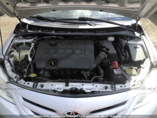 5YFBU4EE9CP007807 - 2012 TOYOTA COROLLA S/LE GRAY photo 10