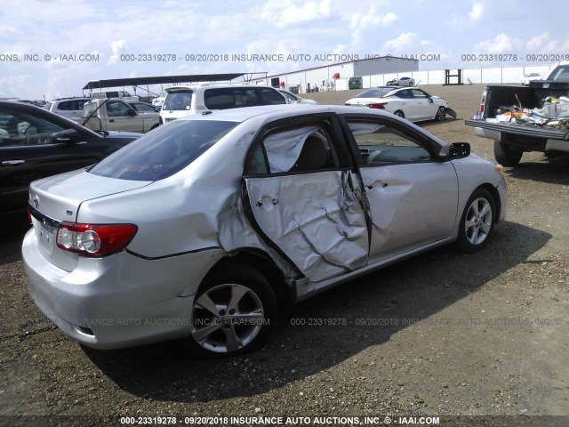 5YFBU4EE9CP007807 - 2012 TOYOTA COROLLA S/LE GRAY photo 4