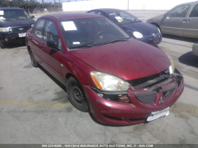 JA3AJ26E84U010644 - 2004 MITSUBISHI LANCER ES RED photo 1