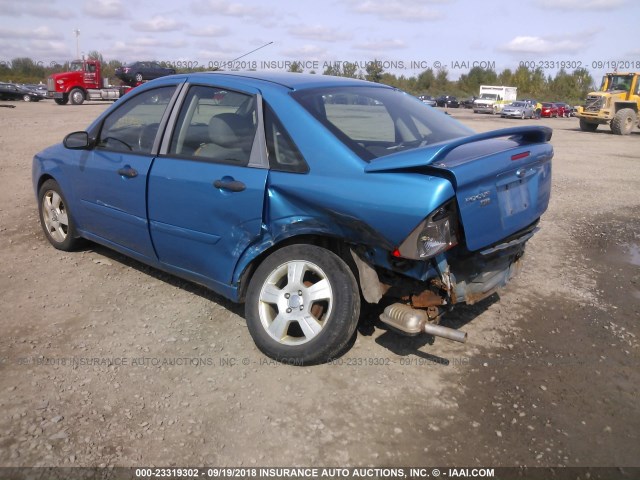 1FAHP34N57W204229 - 2007 FORD FOCUS ZX4/S/SE/SES TURQUOISE photo 3