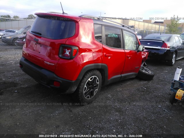 ZACCJBCT0FPB63370 - 2015 JEEP RENEGADE TRAILHAWK RED photo 4