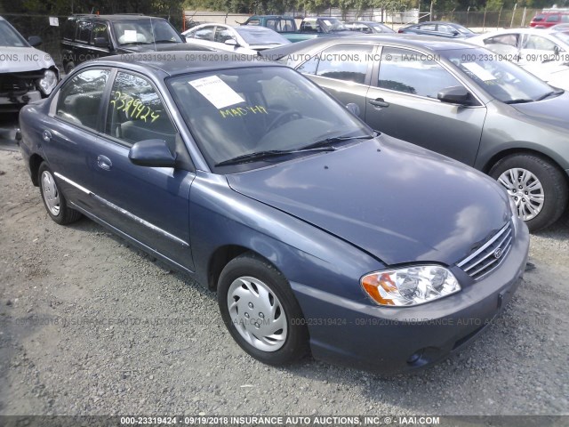 KNAFB121125155935 - 2002 KIA SPECTRA LS BLUE photo 1