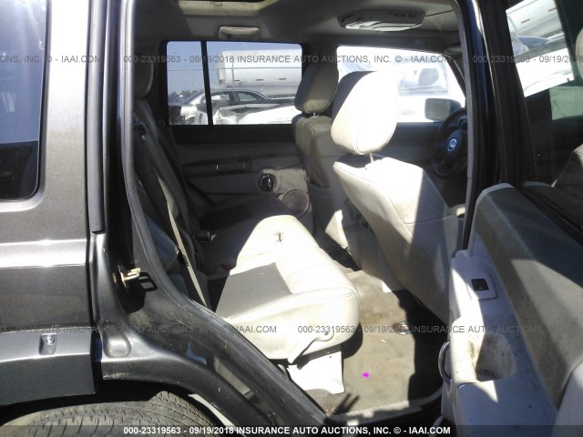 1J8HH58N56C150503 - 2006 JEEP COMMANDER LIMITED GRAY photo 8