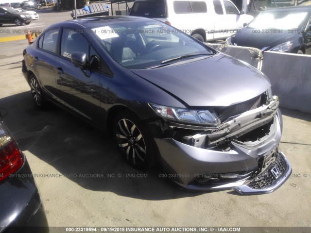 2HGFB2F96FH537404 - 2015 HONDA CIVIC EXL 灰色 照片 1