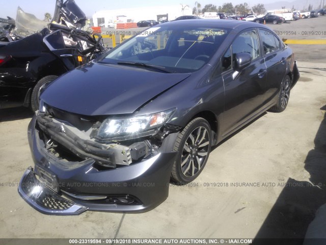 2HGFB2F96FH537404 - 2015 HONDA CIVIC EXL 灰色 照片 2