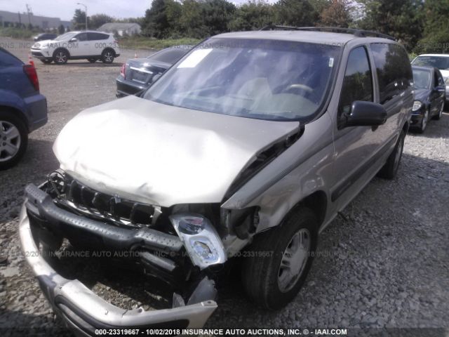 1GNDX03E5YD215051 - 2000 CHEVROLET VENTURE GRAY photo 2