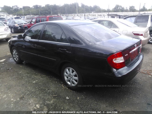 4T1BF30K23U049090 - 2003 TOYOTA CAMRY LE/XLE/SE BLACK photo 3