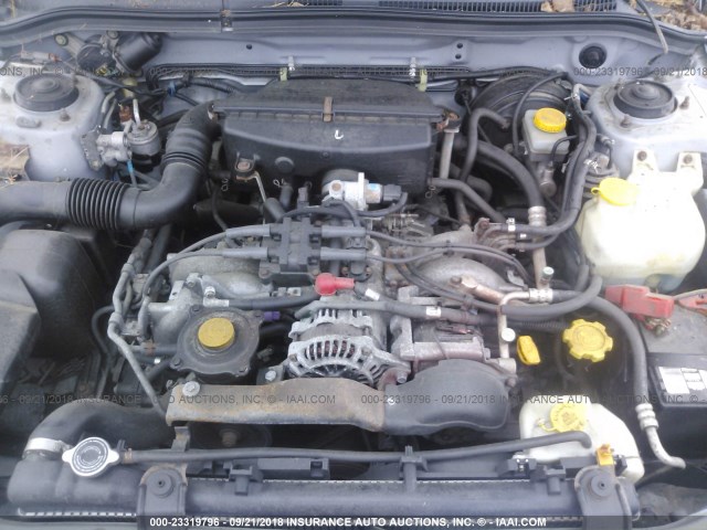 JF1SF65682H751607 - 2002 SUBARU FORESTER S SILVER photo 10